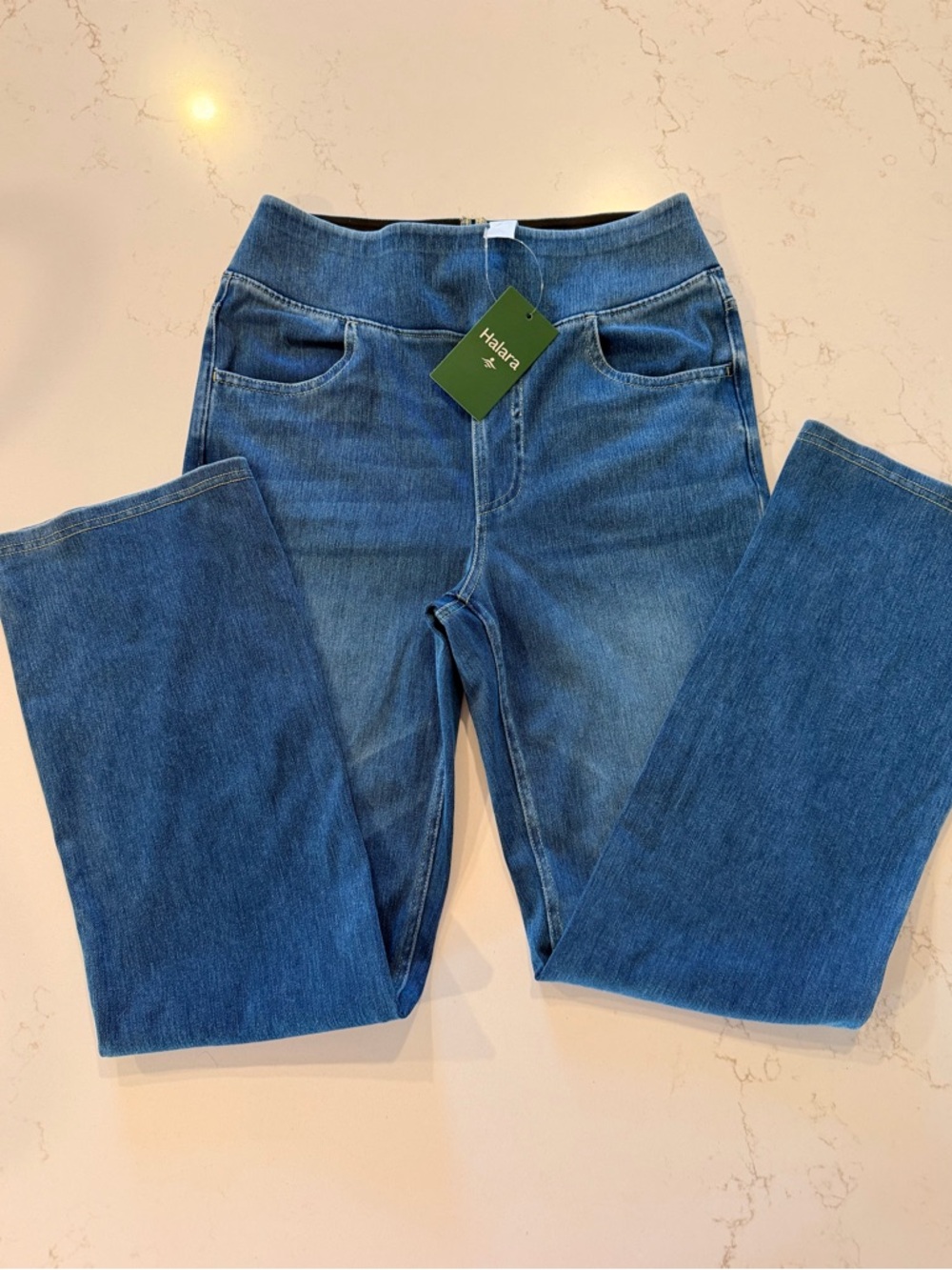 HALARA Women's straight leg stretch jeans Med petite